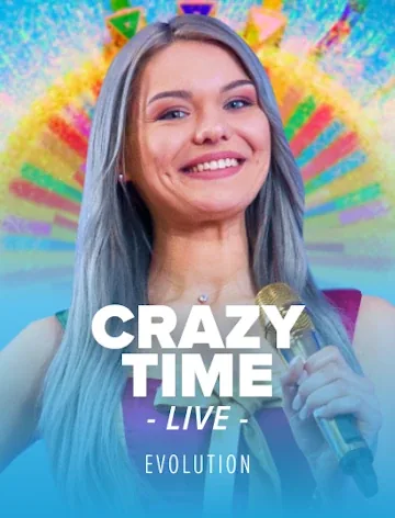 Crazy Time slot artwork from Evolution with published RTP 96.08%