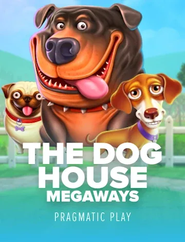 The Dog House Megaways slot artwork from Pragmatic Play with published RTP 96.55%